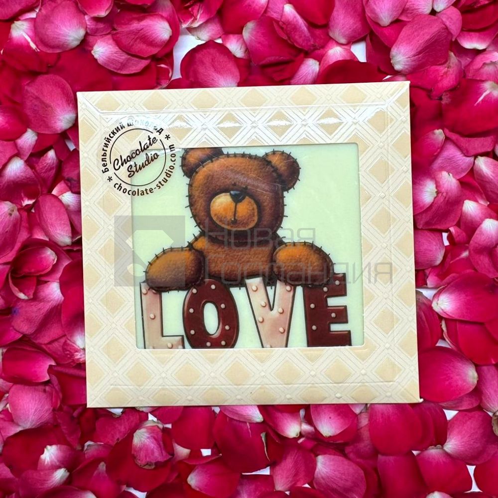 Шоколадная открытка Love