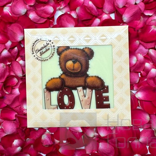 Шоколадная открытка Love