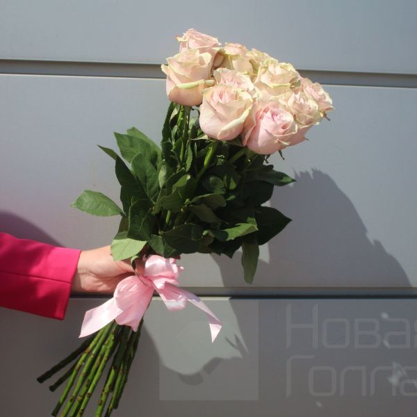 Букет 15 нюдовых роз Эквадор 50 см