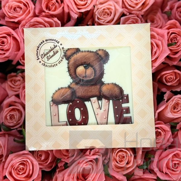 Шоколадная открытка Love